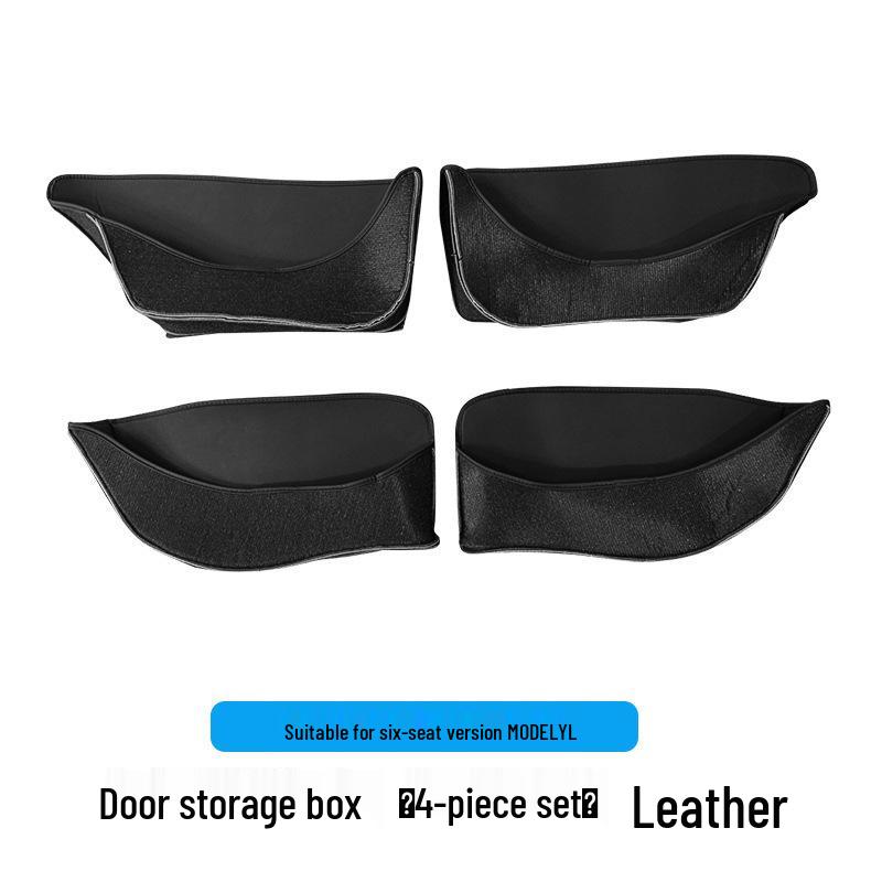 Tesla Model Y 6-Seater Door Slot Leather Storage Box & Interior Protection Accessories