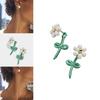 Trendy Autumn 2021 Floral Earrings For Women Creative And Elegant Alloy Design