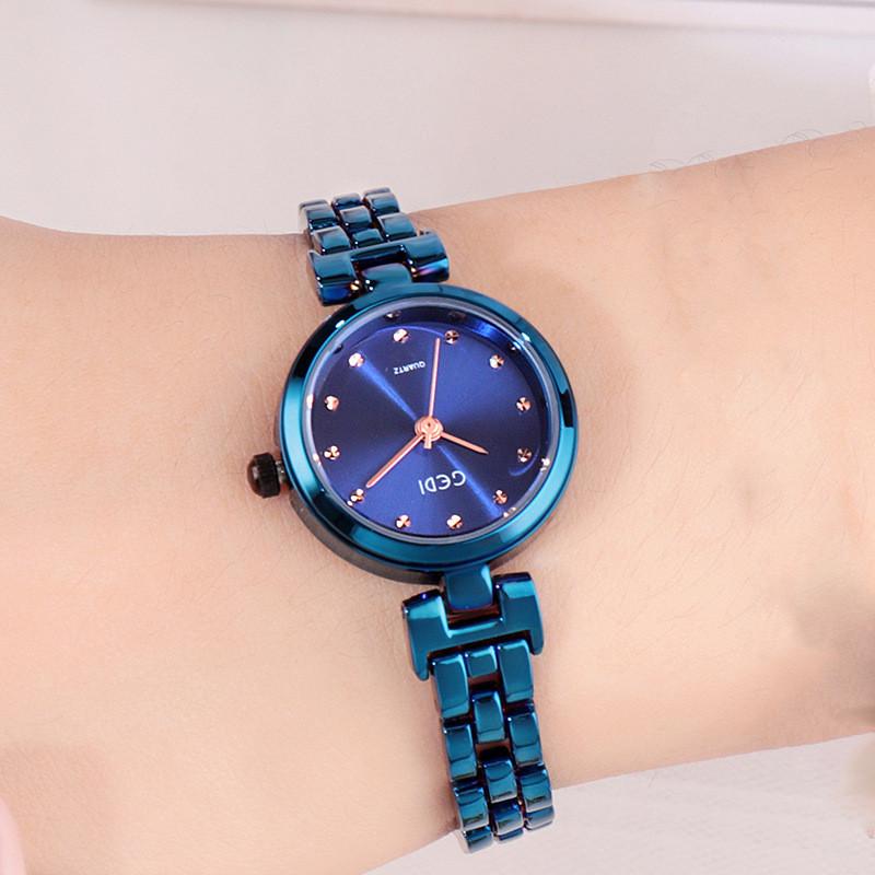 Gedi Rose Gold Ladies Watch With Sparkling Embellishments Water Resistant For Casual Wear