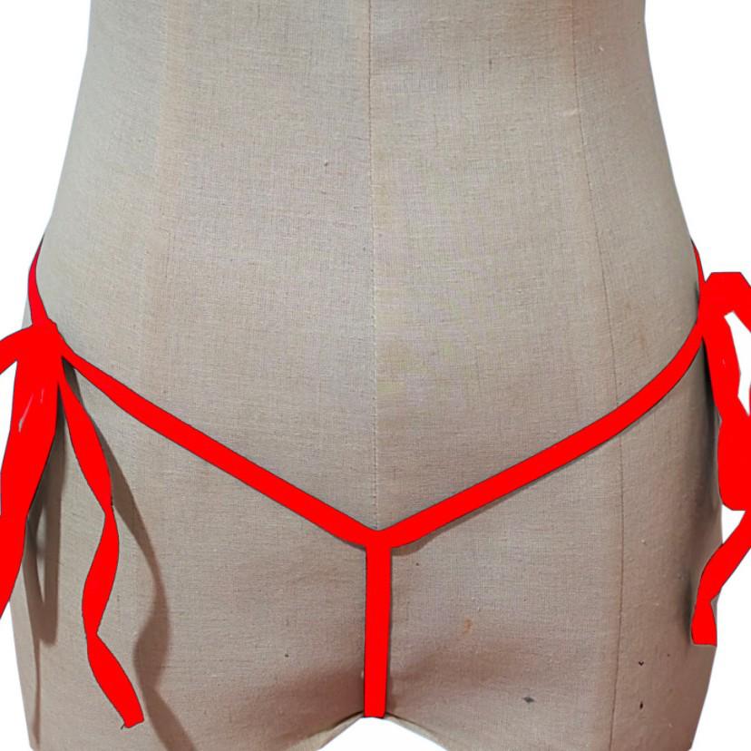 One-strap Lace-up Thong: Sexy Women's Erotic Lingerie