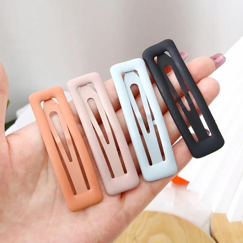 2pcs Matte Frosted BB Hair Clips for Grirls Womens Hairgrips Hair Barrette Hairpin Hairdressing Stying Accessories Metal