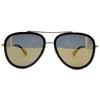 Gucci Excellence Dual-Sided Bee Series Modern Business Travel Edition High-Definition Gentleman Pilot Style Sunglasses Men sunglasses GG0062S-001