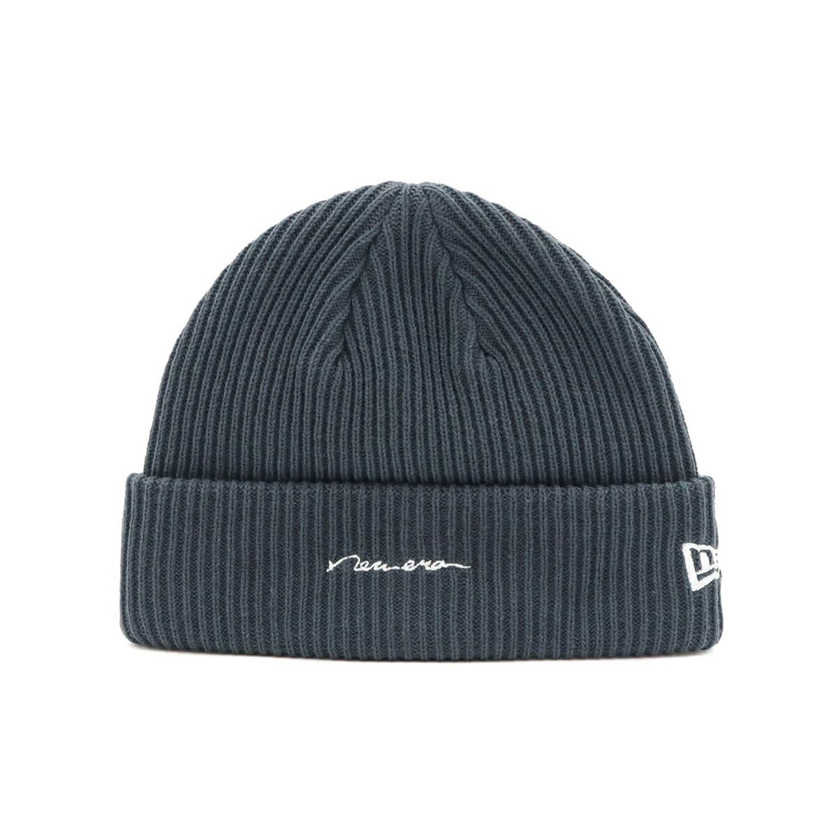 

Шапка с манжетой из рубчика, напечатанная вручную ONSPOTZ, изготовленная на заказ, угольно-белый БЕСПЛАТНЫЙ логотип на манжете из рубчика, напечатанный вручную [New Era]