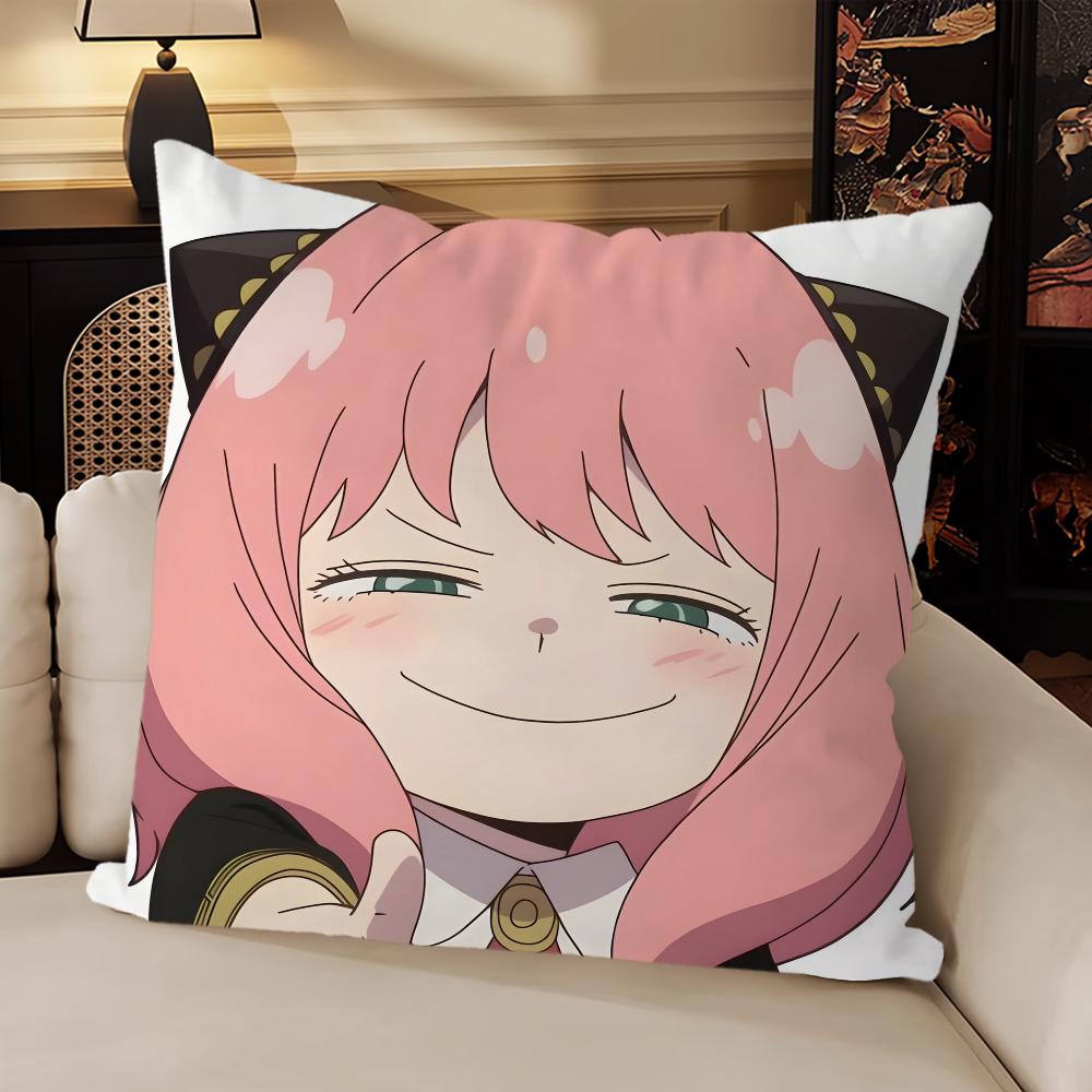 Классическое Аниме обложка Диван Гостиная Спальня Изголовье Спинка Подушка Квадратная подушка Время для сна S-Spy X F-Family-Аня Наволочка 12x12Inch