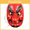 Ohromující červeno-zlatá maska Tengu pro halloweenské slavnosti a kostýmové večírky
