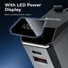 YESIDO Y71 125W Fast Charging USB A + Type C Car Charger with Retractable Cable and iP Adapter