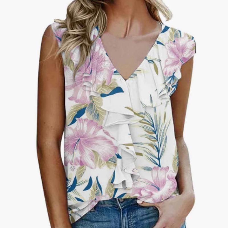 

Летняя женская повседневная футболка-жилет 2023 г. S