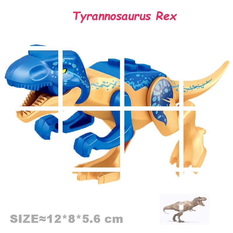 Velociraptor Triceratops Jurassic Dinosaurier Welt Indominus T-Rex Modell Zusammenbauen Pädagogische Bausteine Spielzeug für Kinder Geschenke