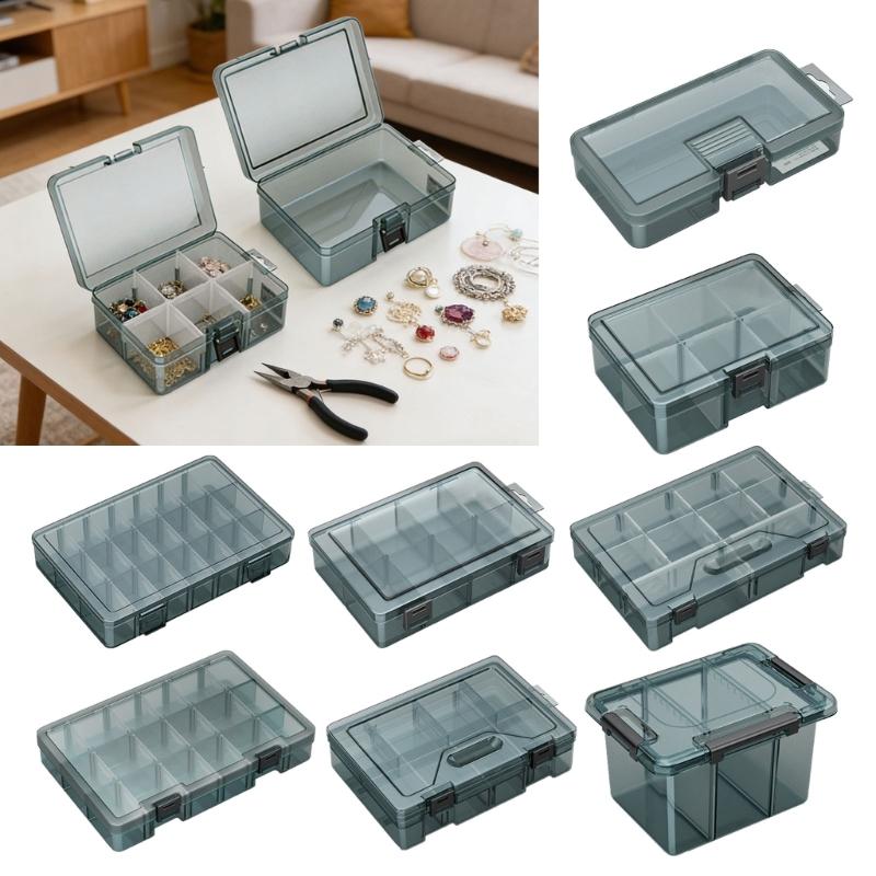 Heavy Duty Plastic Storage Box Container Case With Removable Dividers For Small Tool Bolts Screws And Parts Organization