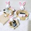 Easter Animal Plush Basket: Jewelry, Candy, & Sundries Organizer for Festive Decor.