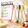 Dual-Head Silicone Spatula Heat Resistant Long Handle