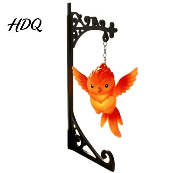 Portable Animal Pendant Metal Magic Owl Hanging Bookend Lamp Resin LED Night Light Durable Lightweight Light Deer Bird Decor for Bookshelf
