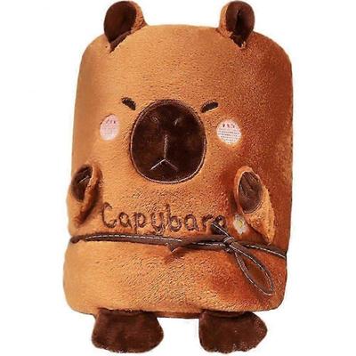 A Capybara Blanket, a Cute and Fluffy Capybara Roll Blanket, a Cartoon Animal Throw and Soft Lunch Blanket for the Sofa or Bedroom