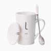 Ceramic Mug with Lid and Spoon
