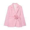 Za Autumn and Winter New Arrivals Women's Clothing Zr European and American Style Export Fashion Simple Versatile Tie Flower Blazer