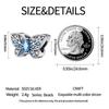 Original Charms  Copper Blue Leaf Butterfly Beads Fit Charms Plata  Bracelets For Women Women Jewelry Making Diy