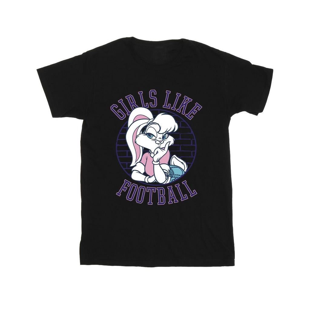 Looney Tunes Mens Lola Bunny Girls Like Football T-Shirt