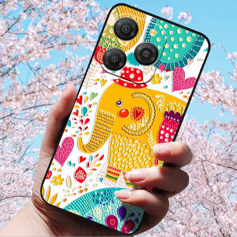 For Blackview Shark 9 5G Cases 3D Relief Flower Emboss Soft Silicone For Blackview Shark 9 5G 3D Cartoon Back Cover Cases Shark9