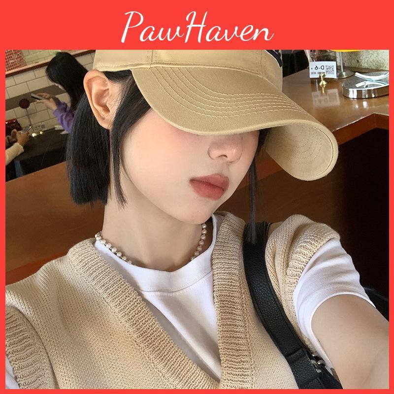 Minimalist Womens Style Cotton Baseball Cap With Letter Details And Adjustable Fit Summer For