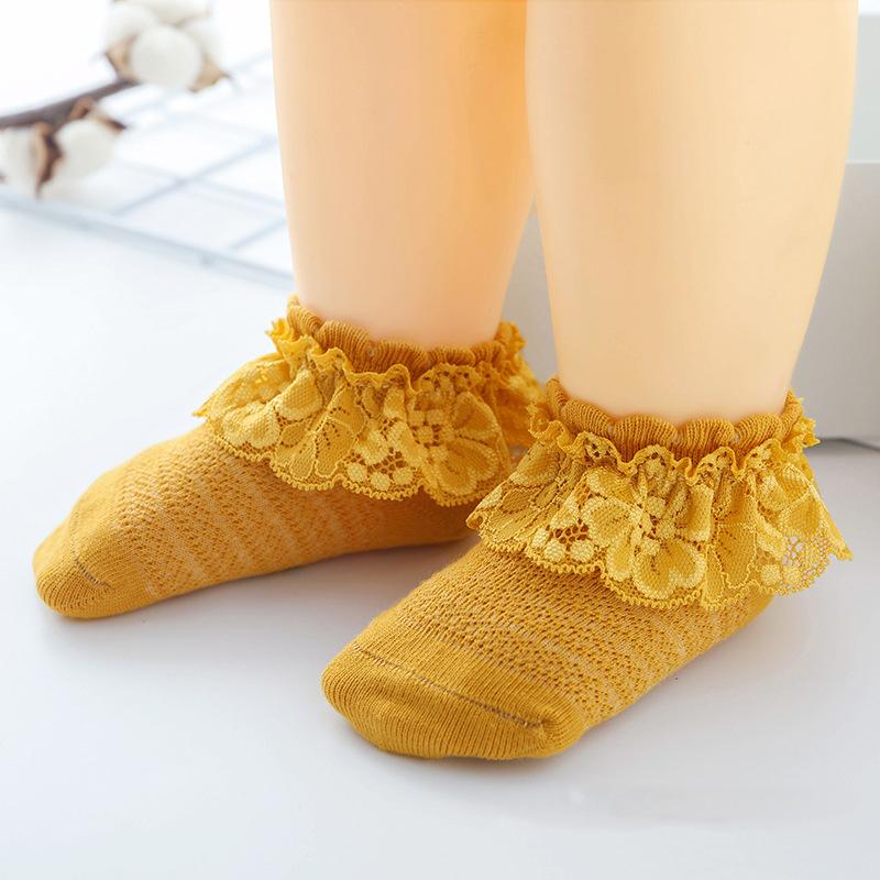 Children Thin Lace Baby Socks Newborn Cotton Breathable Baby Girls Sock Cute Princess Style Toddler Socks Baby Accessories