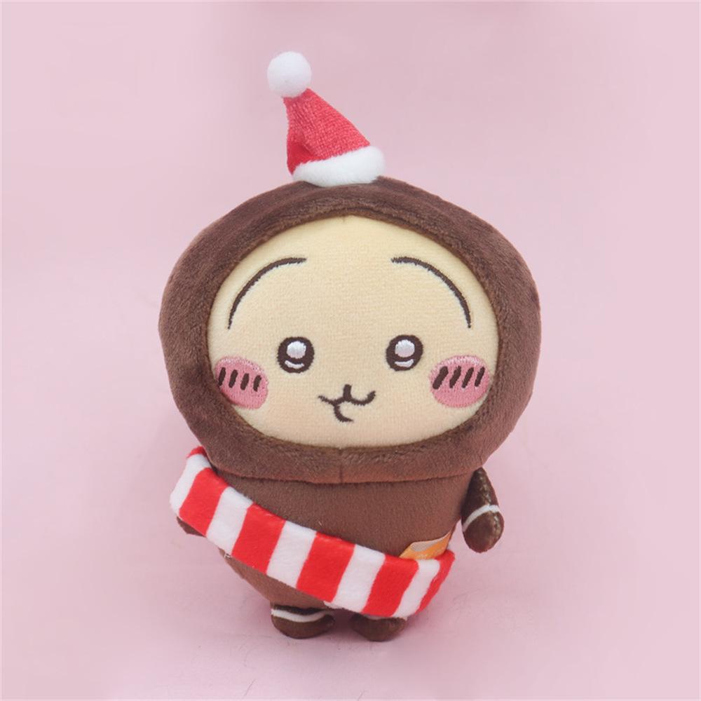 Christmas Gingerbread Man Bear 12Cm Pendant Keychain Soft Animal Great Gift Plush Doll Figure