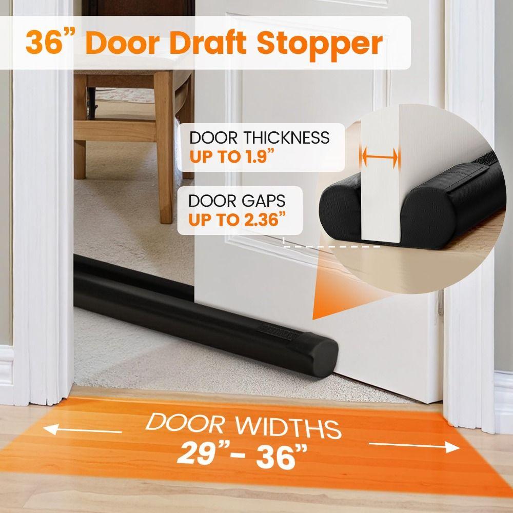 Adjustable Door Draft Stopper Soundproof Dustproof Construction Draft Stopper for Bottom of Door 0.9m Windproof Material