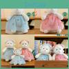 Adorable Soft Plush Rabbit And Bear Dolls In Floral Dresses For Unique Gifts