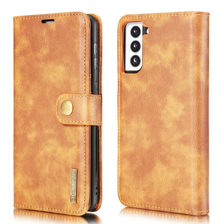 

For Samsung Galaxy S21 5G DG.MING Crazy Horse Texture Flip Detachable Magnetic Leather Case with Holder & Card Slots & Wallet For Samsung Galaxy S21 5G коричневый