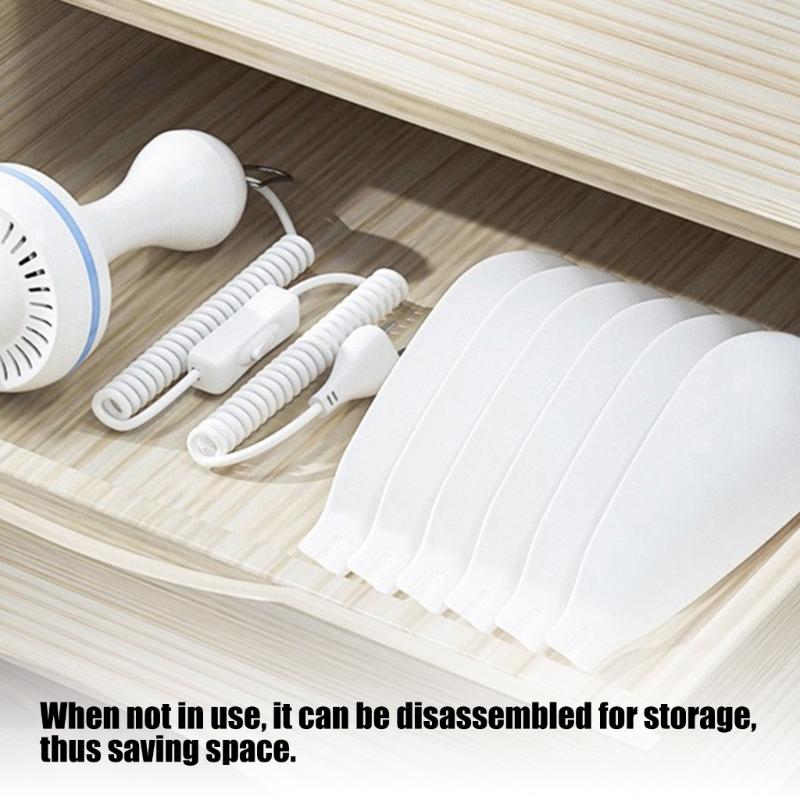 Foldable Mini USB Ceiling Fan with Remote Quiet Operation For Camping Travel Office Dormitory