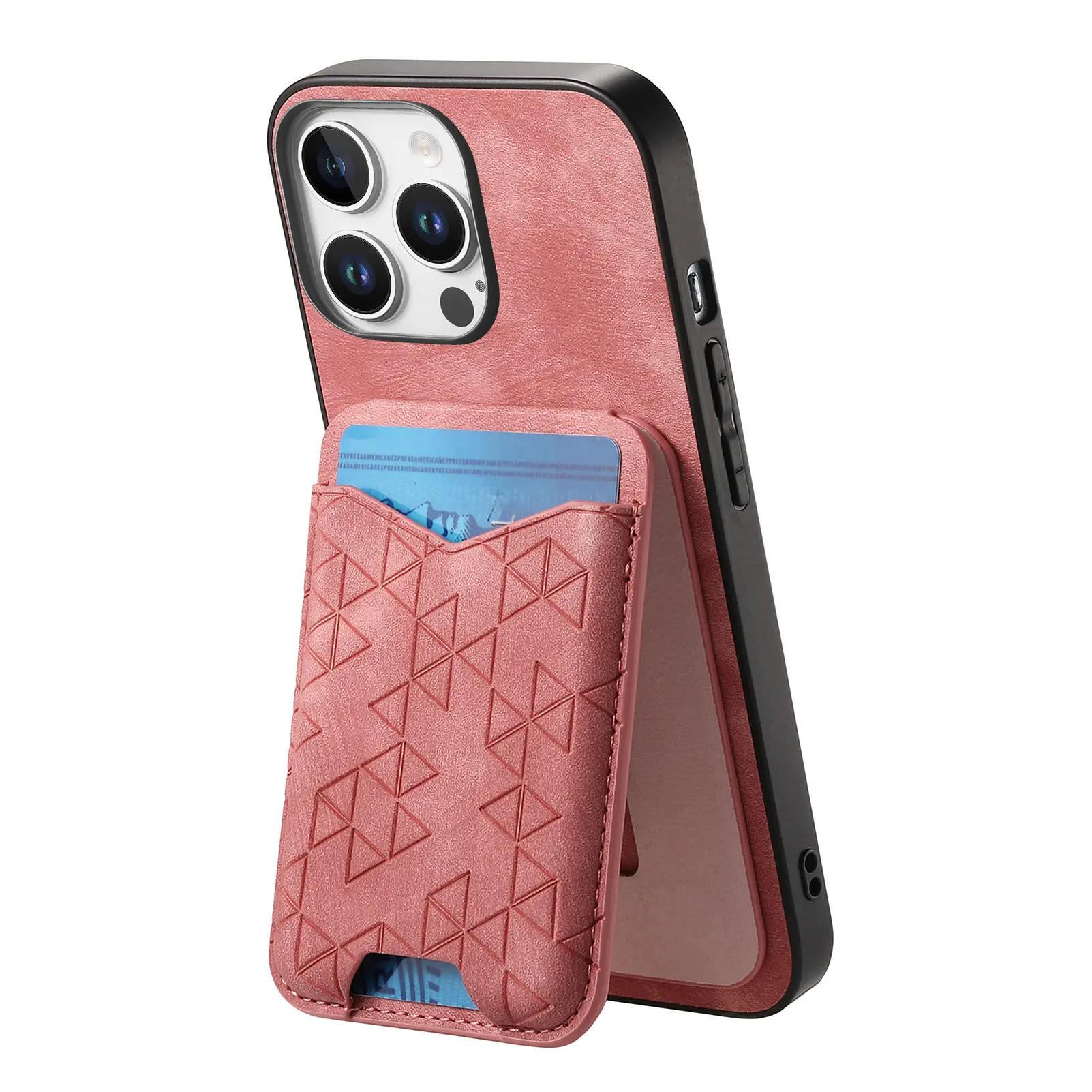 

Вертикальный слот для карт Кошелек Кожаный чехол Для iPhone 16 Pro Max 15 Plus 14 13 12 11 SE 2024 Винтажная сумка Карманный держатель-подставка Чехол For iPhone 16 Pro Max розовый