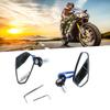 1 Pair Motorcycle Rear View Mirror 360 degrees  Rotatable   Glass Clear     Handlebar Side Mirror
