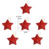 6/30PCS Star Decorations Xmas Tree Hanging Pendant Gold Powder Christmas Home Party Xmas Decorations Gift DIY Crafts Accessories