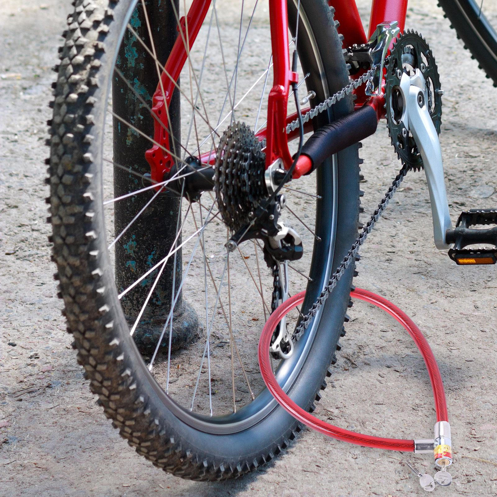 

Тросовый замок для тяжелых велосипедных аксессуаров для наружного велосипедного стеклянного гаража 17x80 см 17x80cm