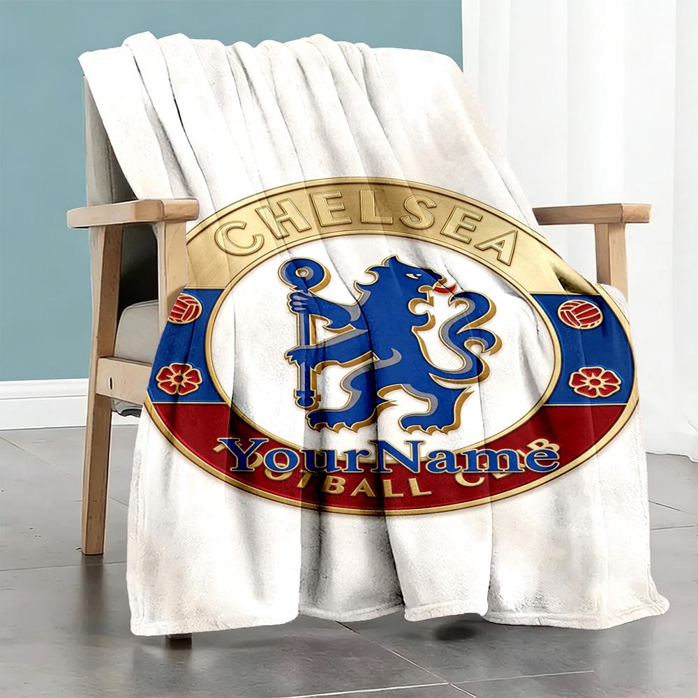 Chelsea Customize Text Blanket Lightweight Personalized Blanket Ultra-Soft Perfect for Living Room Seaside Bedding Nap Four Seasons Universal