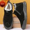 Winter Men's Shoes Plush Warm Cotton Shoes Fashion High-top Casual Shoes Suede Leather Loafers Men's Sneaker Non Slip Snow Boots