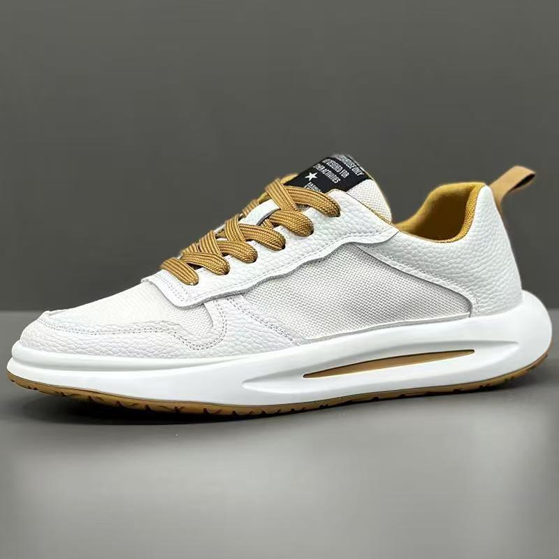 Neue Frühling Weiße Schuhe Herren Modische Freizeitschuhe Low Top Dicke Sohle Höhenverstärkende Sneaker Vielseitig