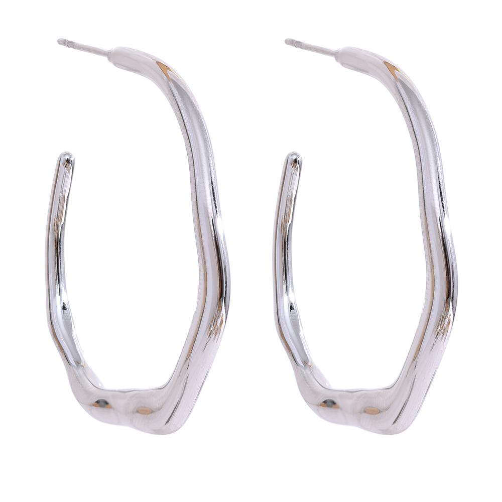 

Yhpup Minimalist Stainless Steel Geometric Chic Earrings Waterproof Metal 18K Gold Plated Simple Daily High Quality Jewelry Gift