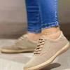 Women Shoes Autumn Casual Female Sneakers Flats Fall Dress Big Size New Cross Winter PU Leisure Rubber Cross-tied Wedges
