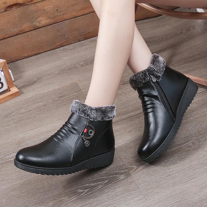 Warm Winter Non-Slip Cotton Boots for Middle-Aged and Elderly Women