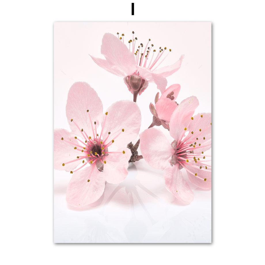 Rosa Körsbärsblommor Tåg Eiffeltornet Paris Cykel Nordiska Affischer och Tryck Duk Målning Väggkonst Bilder Vardagsrum Heminredning