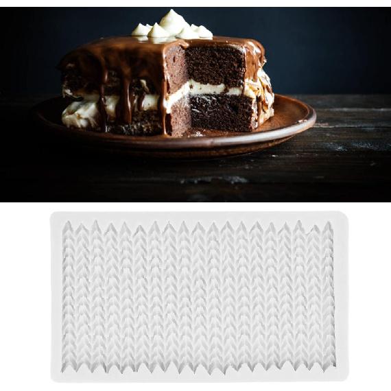 Fondant Sweater Knit Knitting Texture Silicone Chocolate for Fondant Chocolate Cake Decoration Silicone