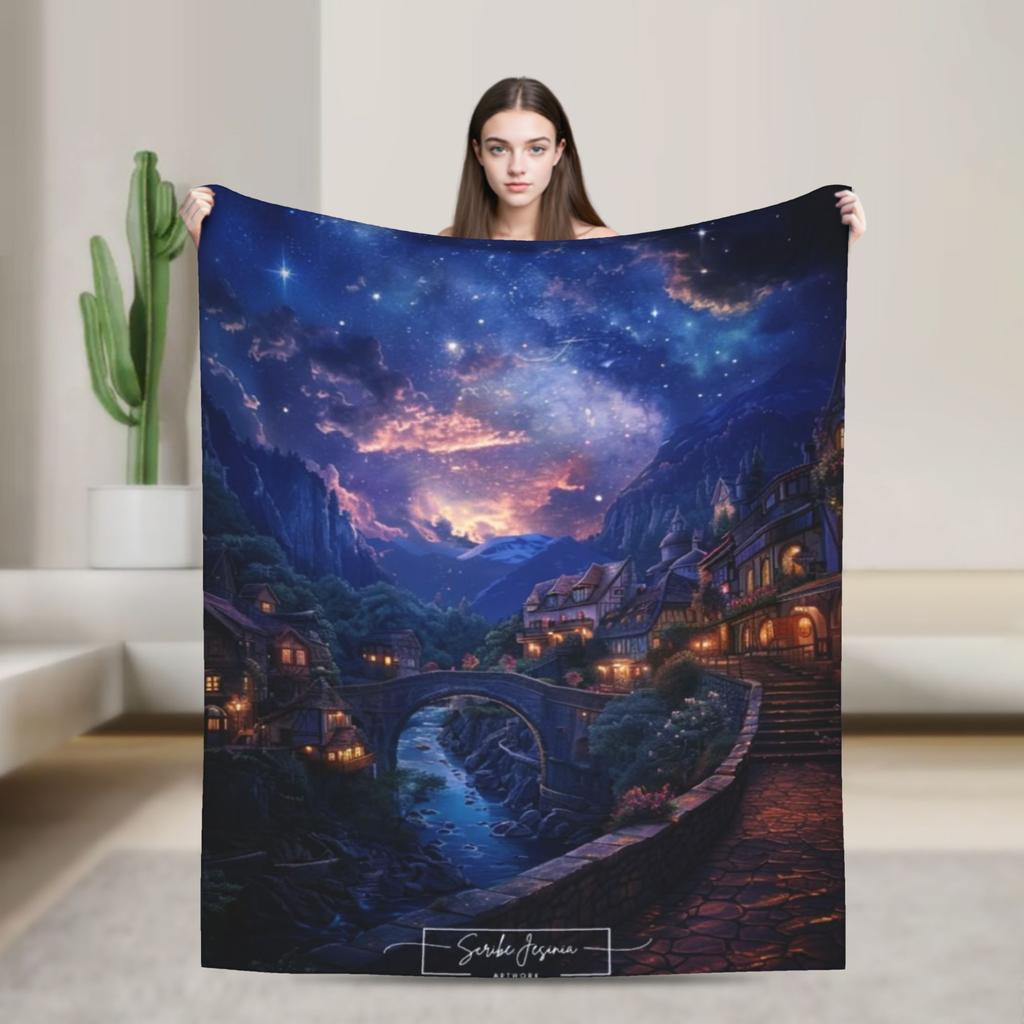 Soft Blanket Travel Office Velaris City of Starlight  Bedding Throws  Flannel Bedspread For Living Room Funny Sofa Bed Cover