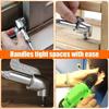 Alloy Steel 105°Right Angle Drill Adapter Adjustable Household Work Multi-Function Bend Screwdriver Bit
