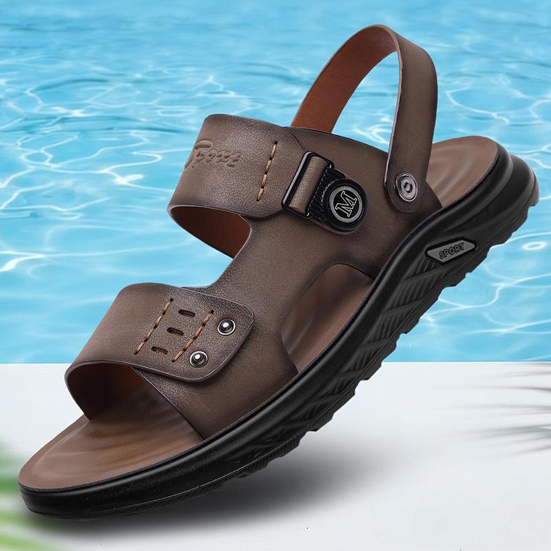 2026 Summer Men's Breathable Dual-Use Beach Sandals - Versatile Non-Slip Outdoor Slippers