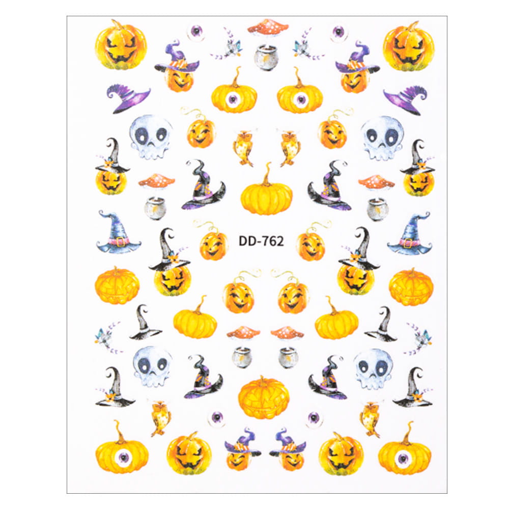 Naklejki Do Paznokci Cienkie Samoprzylepne Halloween Dd-762