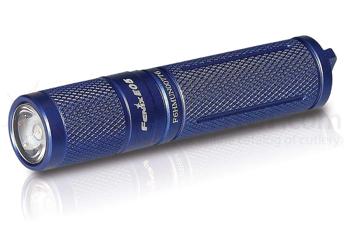 

FENIX E05 Blue output 85 lumens Maximum 15 hours of illumination [Maximum / (8 lumens)]