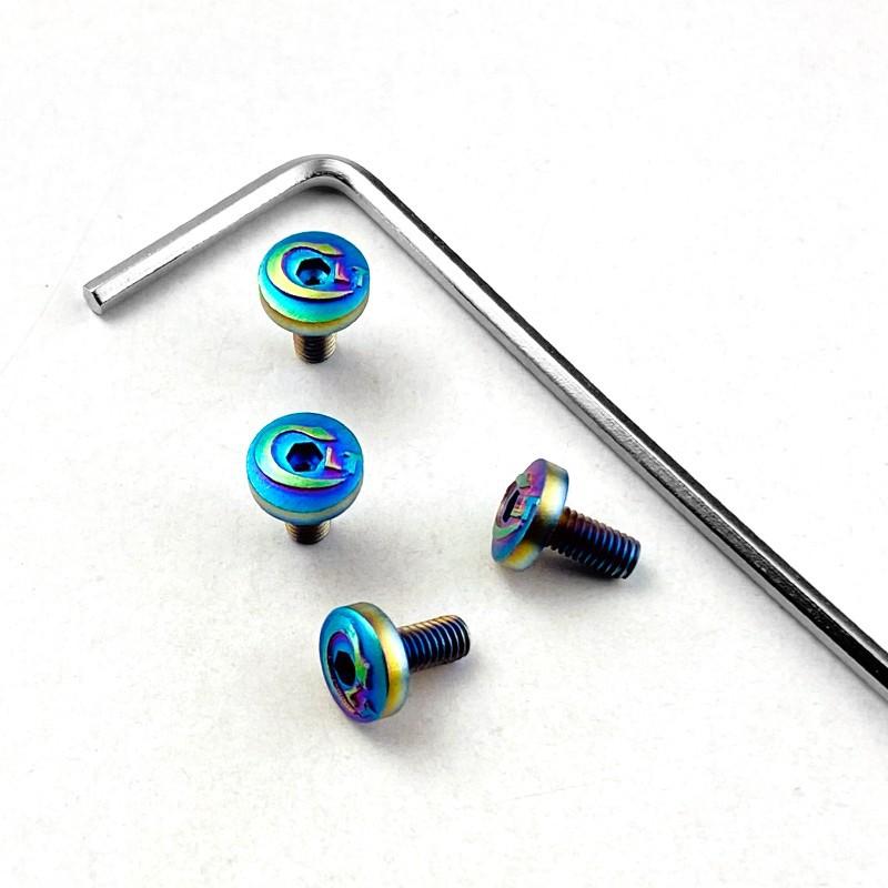 4Pieces 1911 Grips Screws with tool CNC Stainless Steel T8 Plum Screw black 1911 Grips Nail