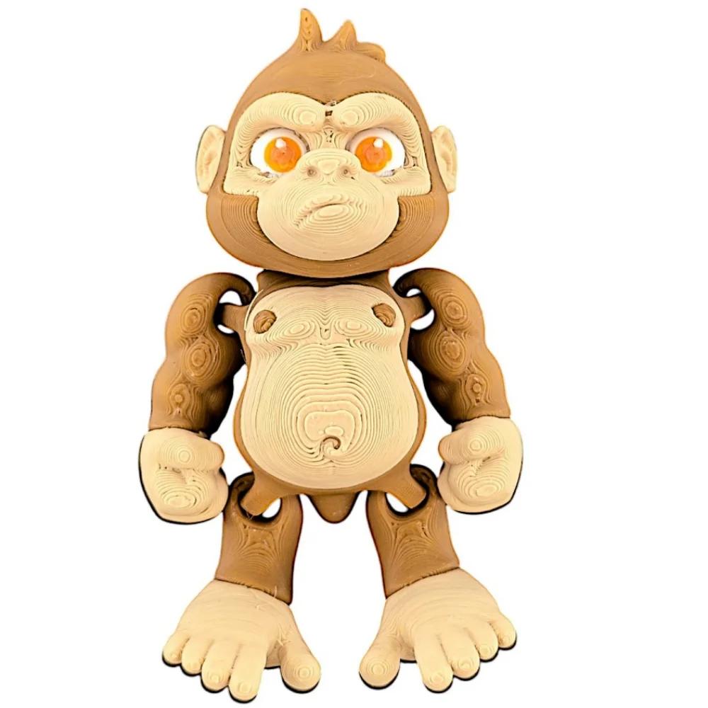 Имитация орангутана 3D-печать обезьяна вращающиеся суставы животного 3D-печать многоцветная обезьяна подвижные суставы гибкий коричневый