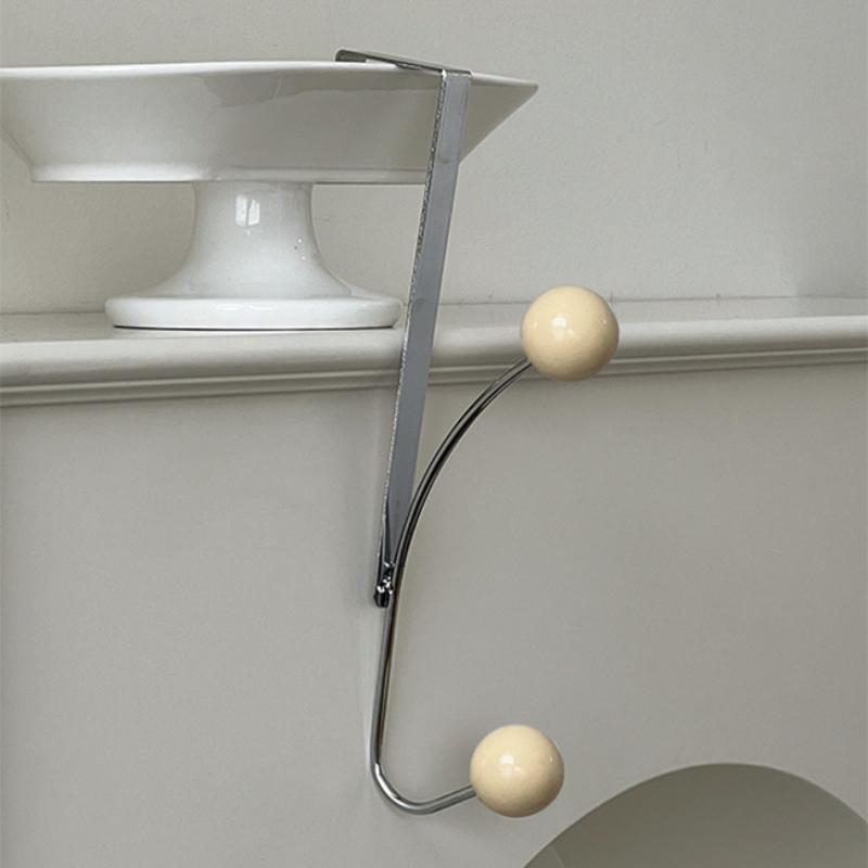 Over-The-Door Iron Hook Rack Easy Install,Heavy-Duty Metal Hooks For Coats,Hats Perfect For Bedroom, Kitchen & Bathroom Storage