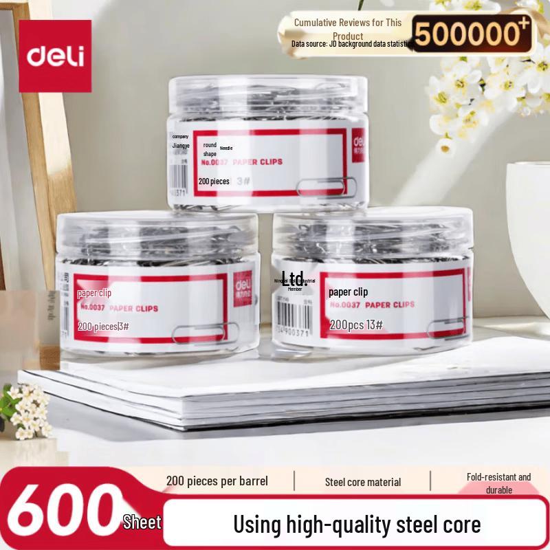 Deli 29mm Nickel-Plated Paper Clips